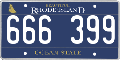 RI license plate 666399