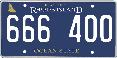 RI license plate 666400