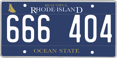 RI license plate 666404