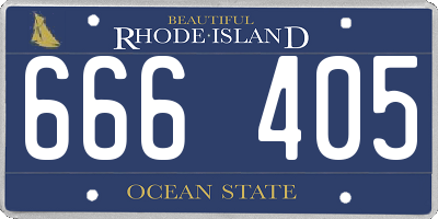 RI license plate 666405