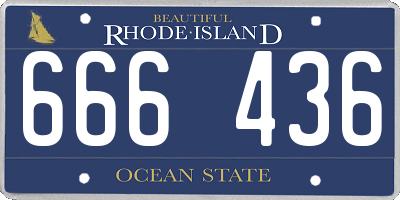 RI license plate 666436
