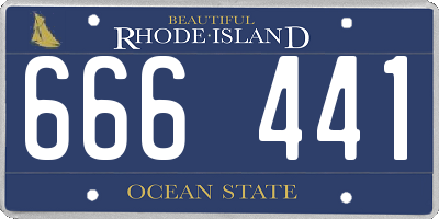 RI license plate 666441