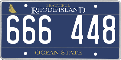 RI license plate 666448