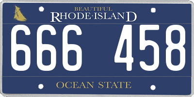 RI license plate 666458