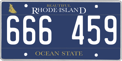 RI license plate 666459
