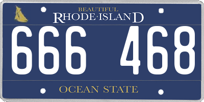 RI license plate 666468