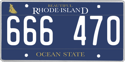 RI license plate 666470