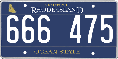 RI license plate 666475