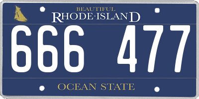 RI license plate 666477