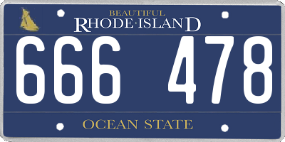 RI license plate 666478