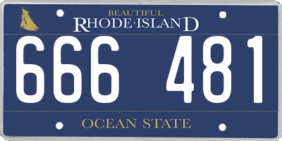 RI license plate 666481