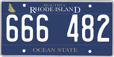 RI license plate 666482