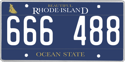 RI license plate 666488