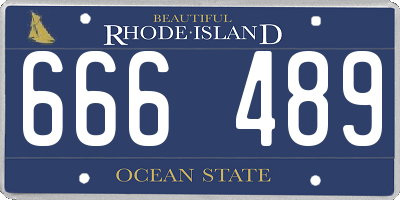 RI license plate 666489