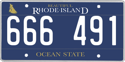 RI license plate 666491