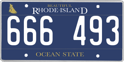RI license plate 666493
