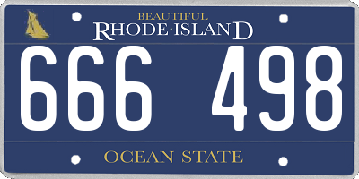 RI license plate 666498