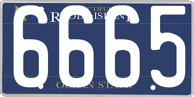 RI license plate 6665