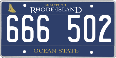 RI license plate 666502