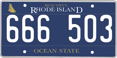 RI license plate 666503