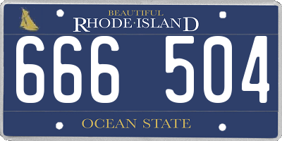 RI license plate 666504