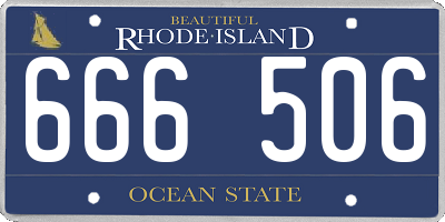RI license plate 666506