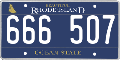 RI license plate 666507