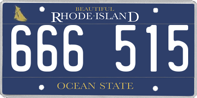 RI license plate 666515