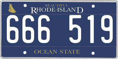RI license plate 666519