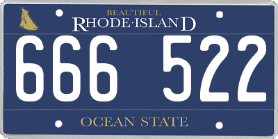 RI license plate 666522