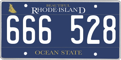 RI license plate 666528