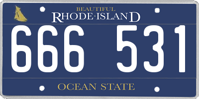 RI license plate 666531