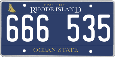 RI license plate 666535
