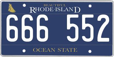 RI license plate 666552