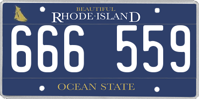 RI license plate 666559