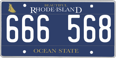 RI license plate 666568