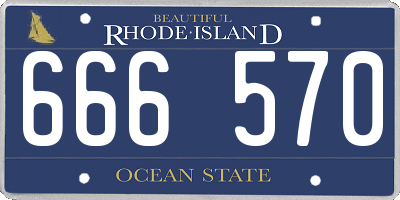 RI license plate 666570