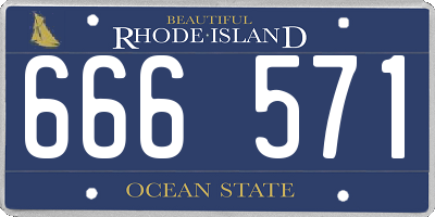 RI license plate 666571