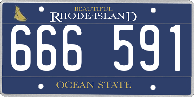 RI license plate 666591