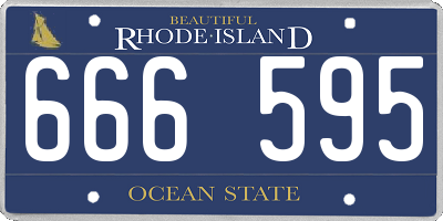 RI license plate 666595