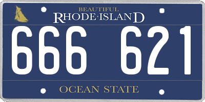 RI license plate 666621