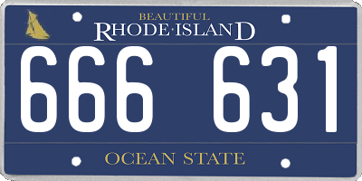 RI license plate 666631