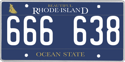 RI license plate 666638