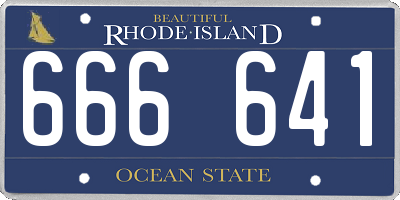 RI license plate 666641