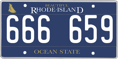 RI license plate 666659
