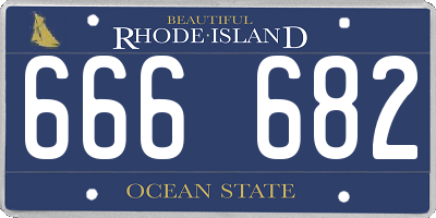RI license plate 666682