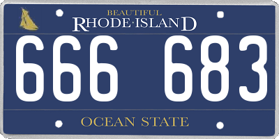 RI license plate 666683
