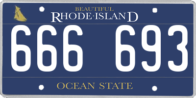 RI license plate 666693