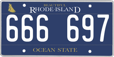 RI license plate 666697