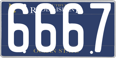 RI license plate 6667